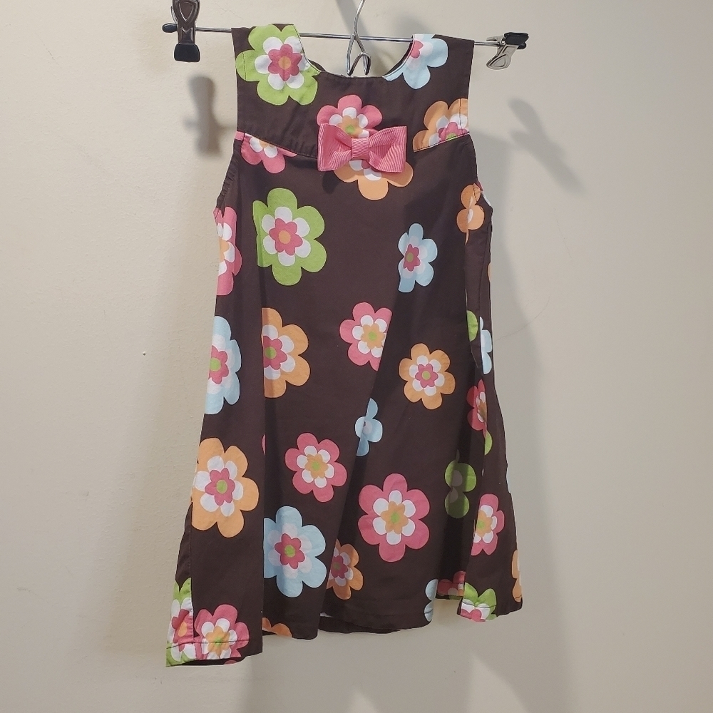GYMBOREE girls floral print casual sleeveless cotton Dress size 4